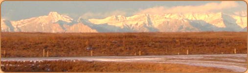 View of mountains from Anew Horizon Bed and Breakfast.